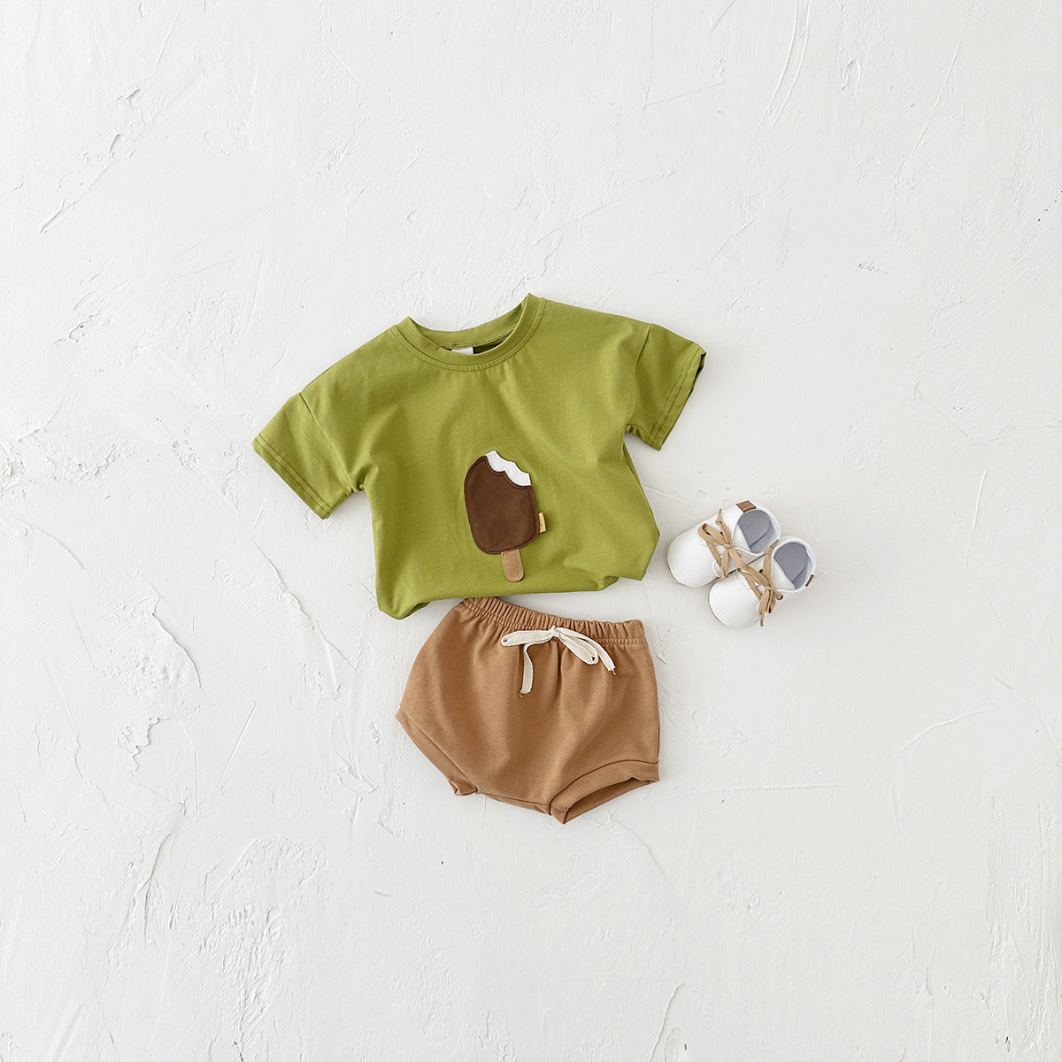 Baby ice cream shirt and shorts set