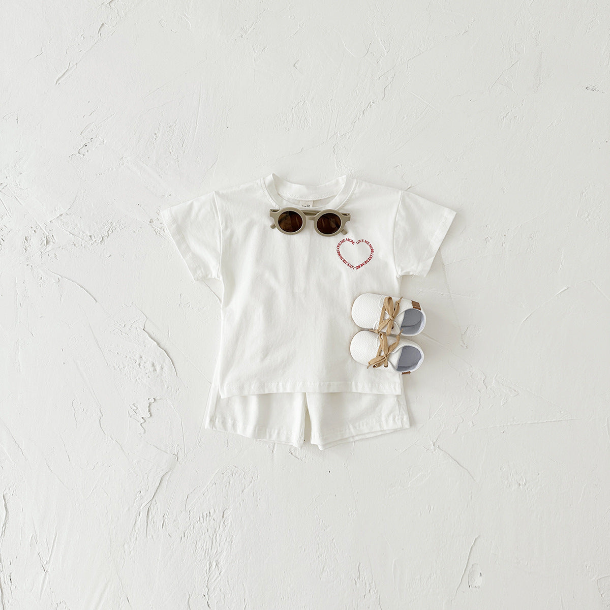 Heart Printed Clothing Two-piece Set