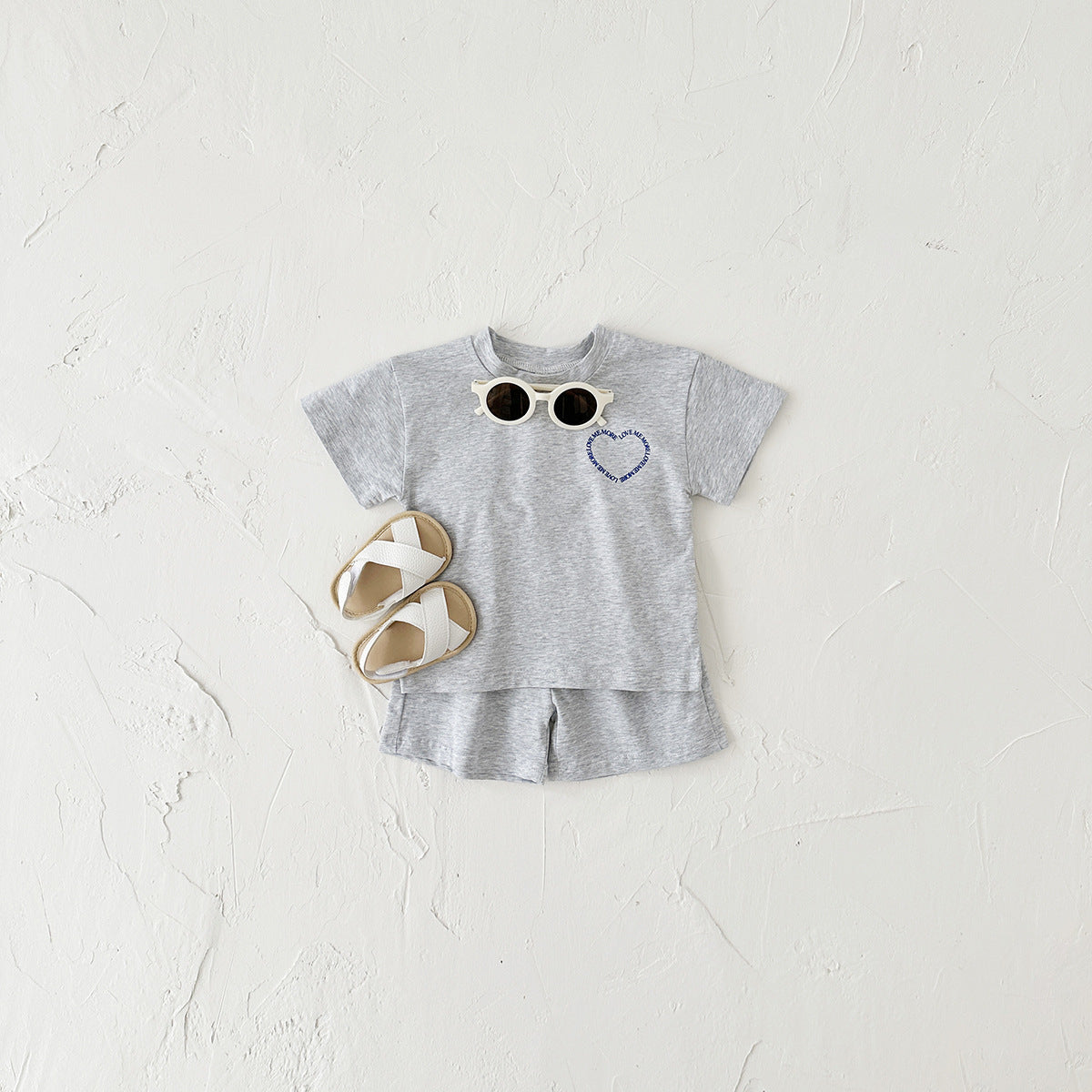 Heart Printed Clothing Two-piece Set