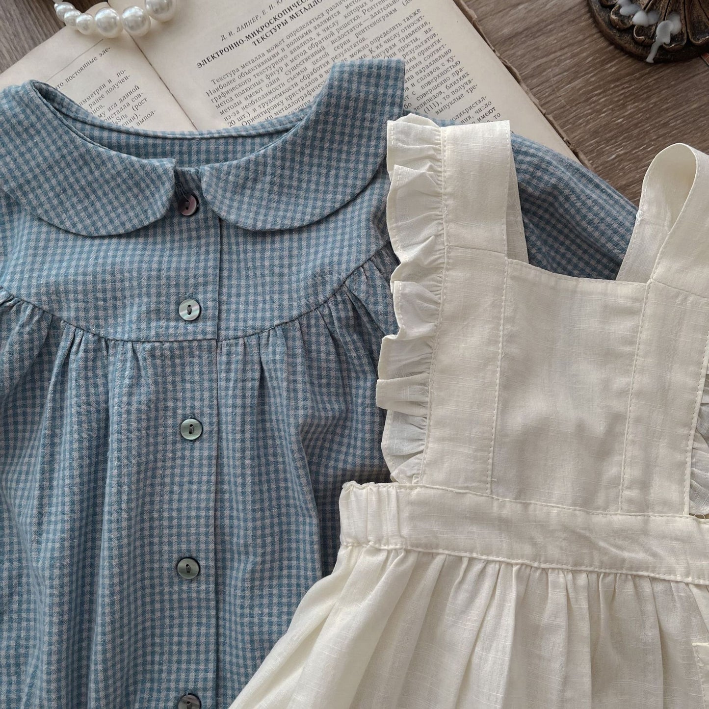 Baby dress and romper set