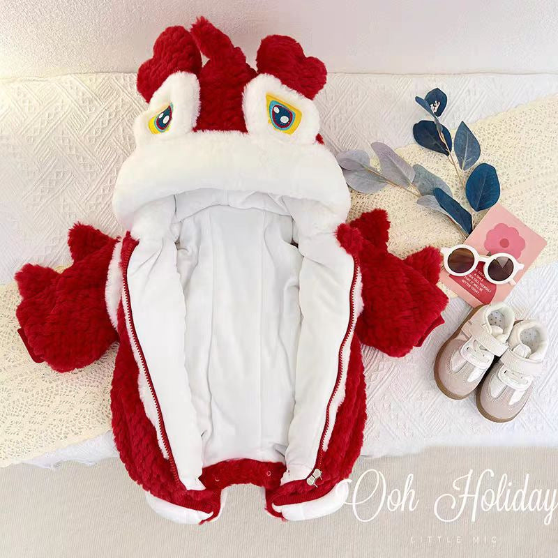 Winter Fleece-lined Thickened Jumpsuit Costumes