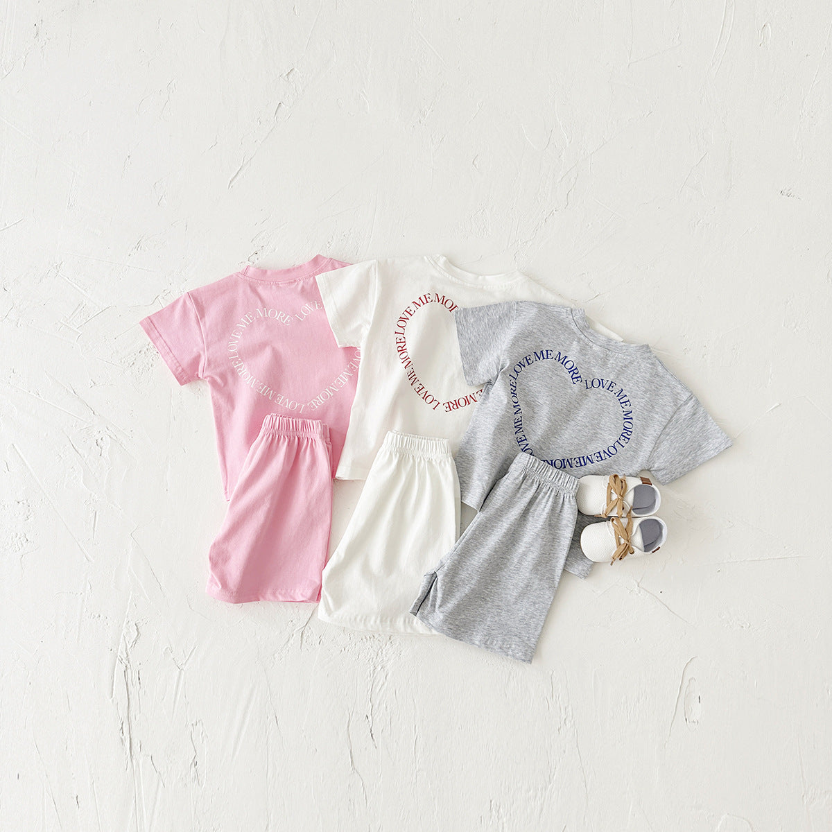 Heart Printed Clothing Two-piece Set