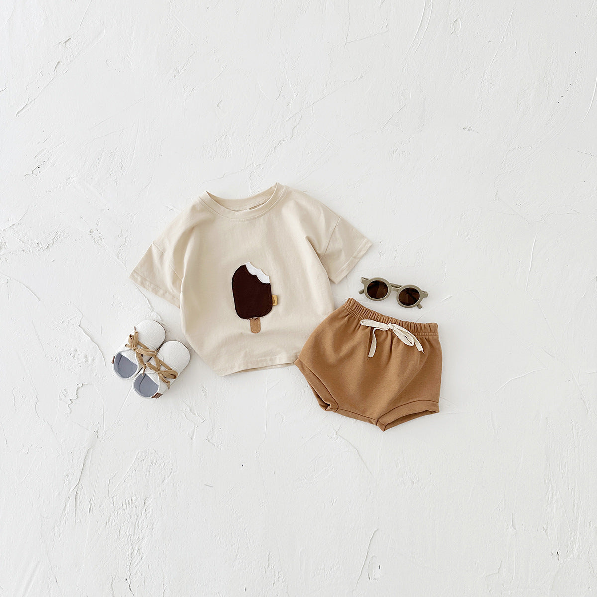 Baby ice cream shirt and shorts set