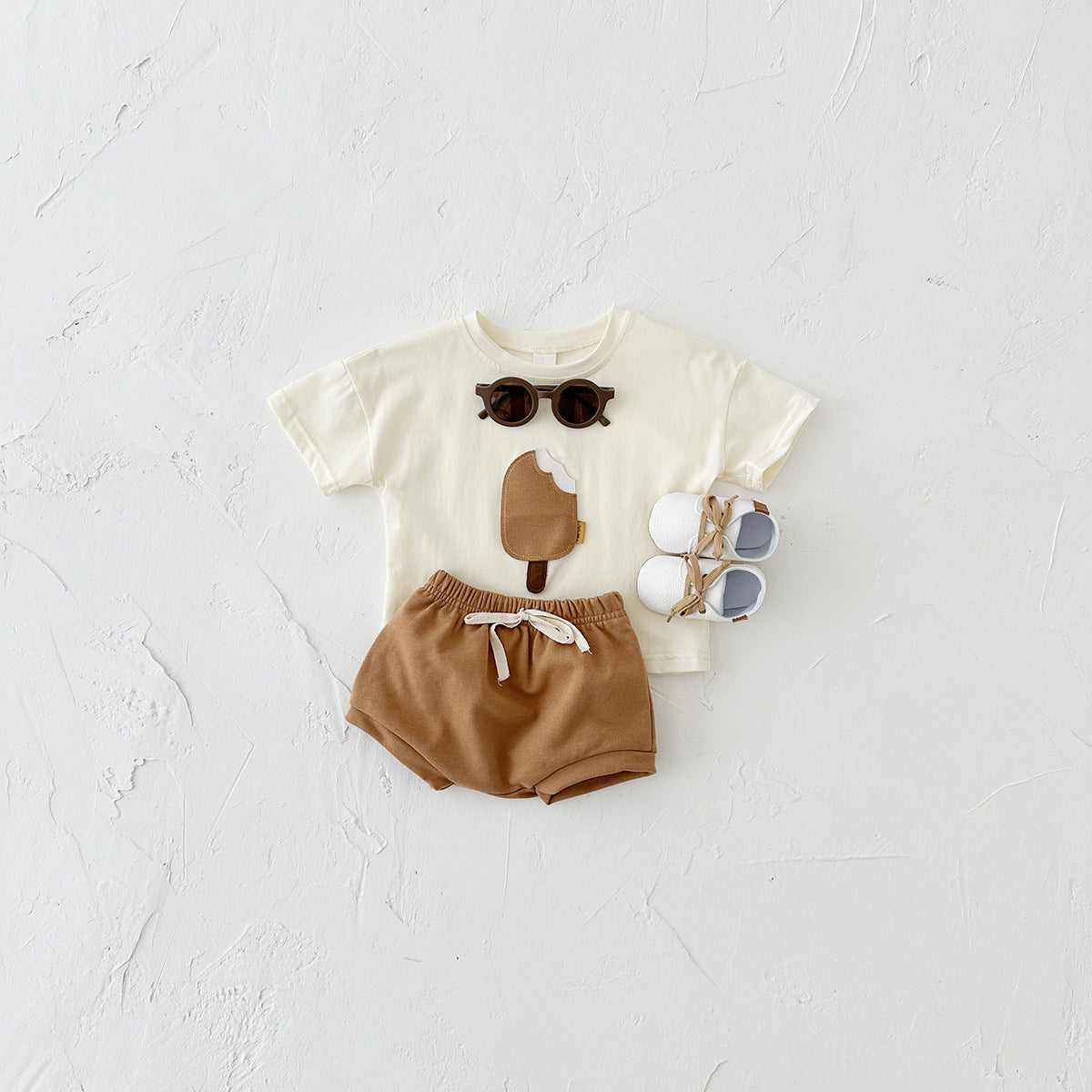 Baby ice cream shirt and shorts set