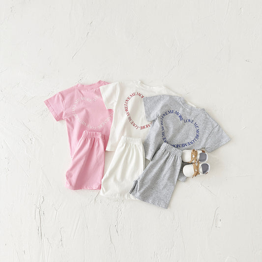 Heart Printed Clothing Two-piece Set
